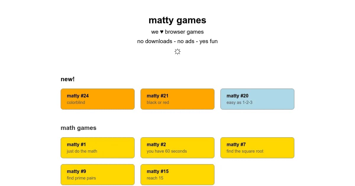 matty games image