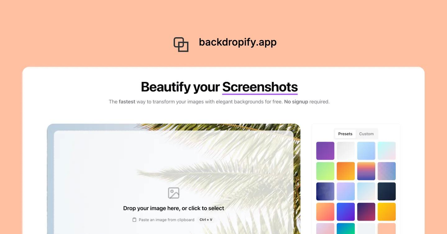 Backdropify image