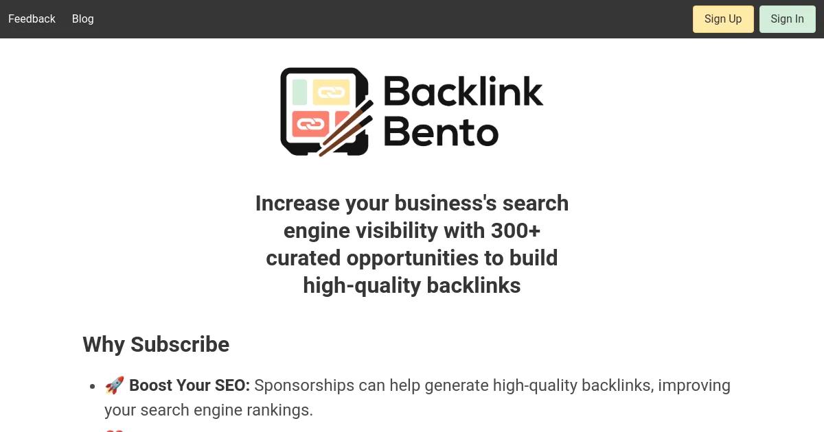 Backlink Bento image