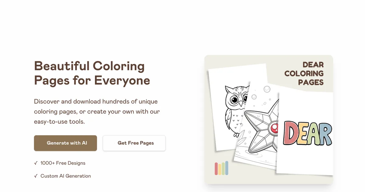 Dear Coloring Pages image