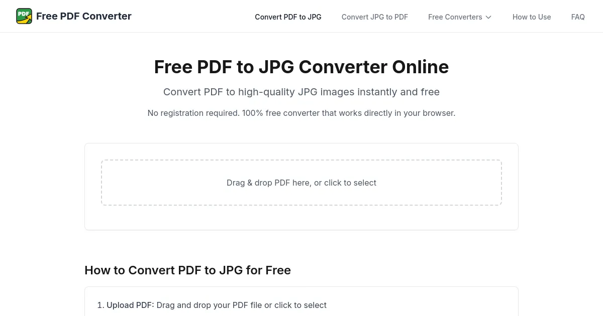 PDF to JPG Converter image