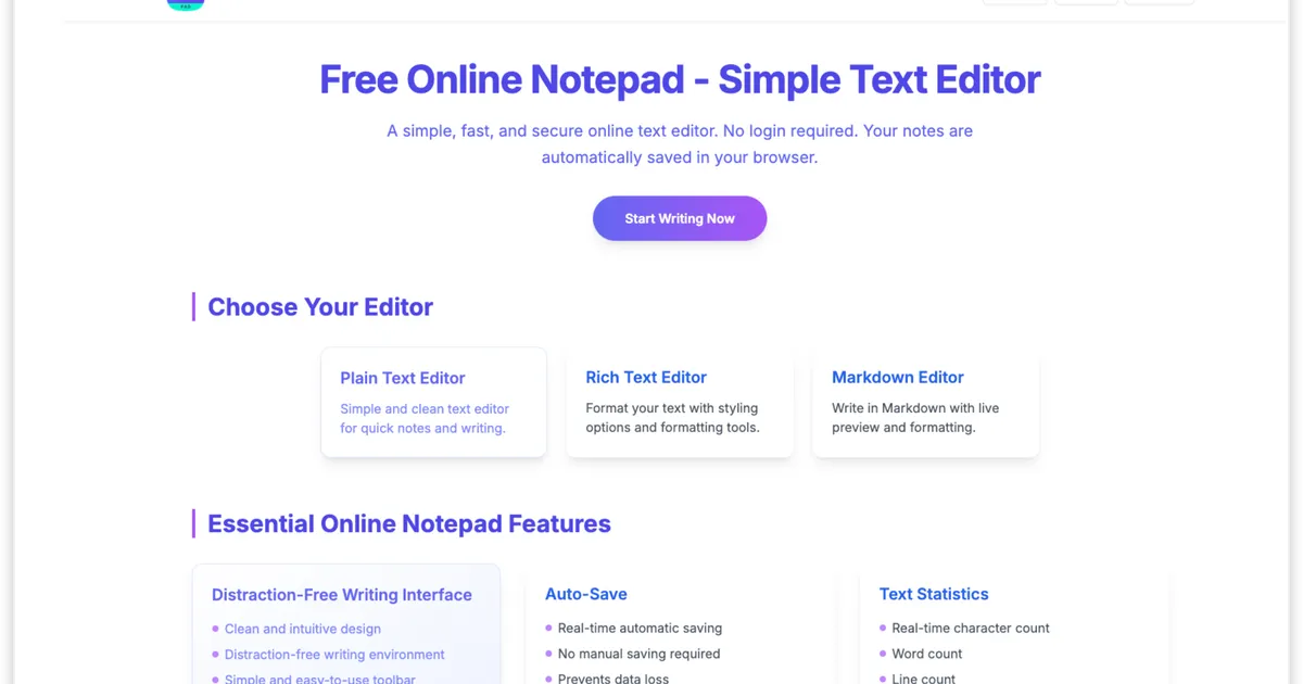 Notepad Online image