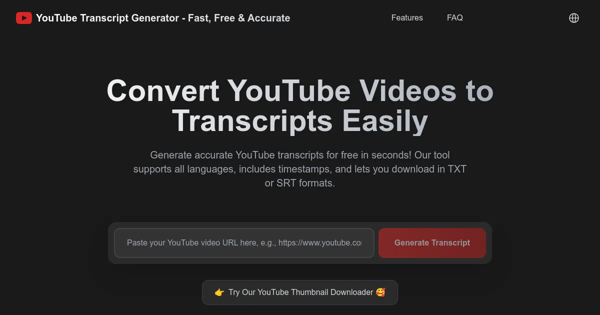 YouTube Transcript Generator image