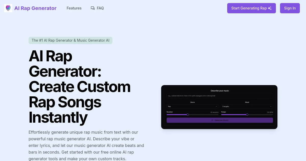 AI Rap Generator image
