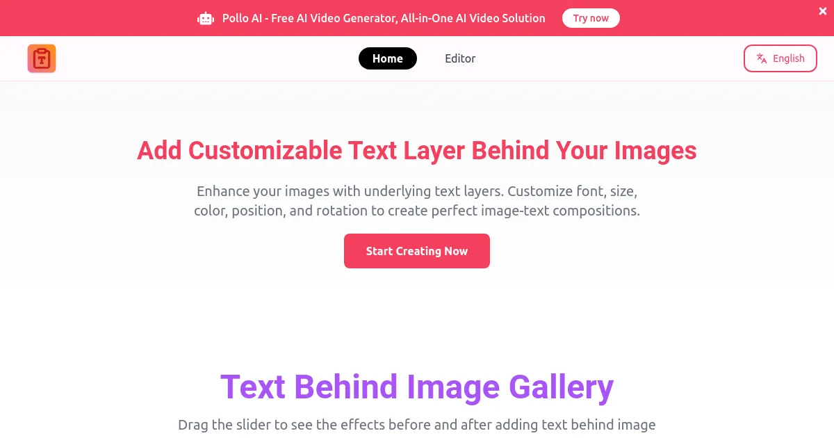 Text Behind Image image