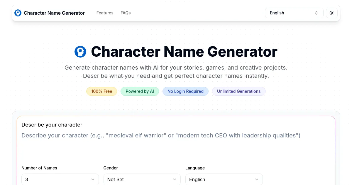 Character Name Generator image