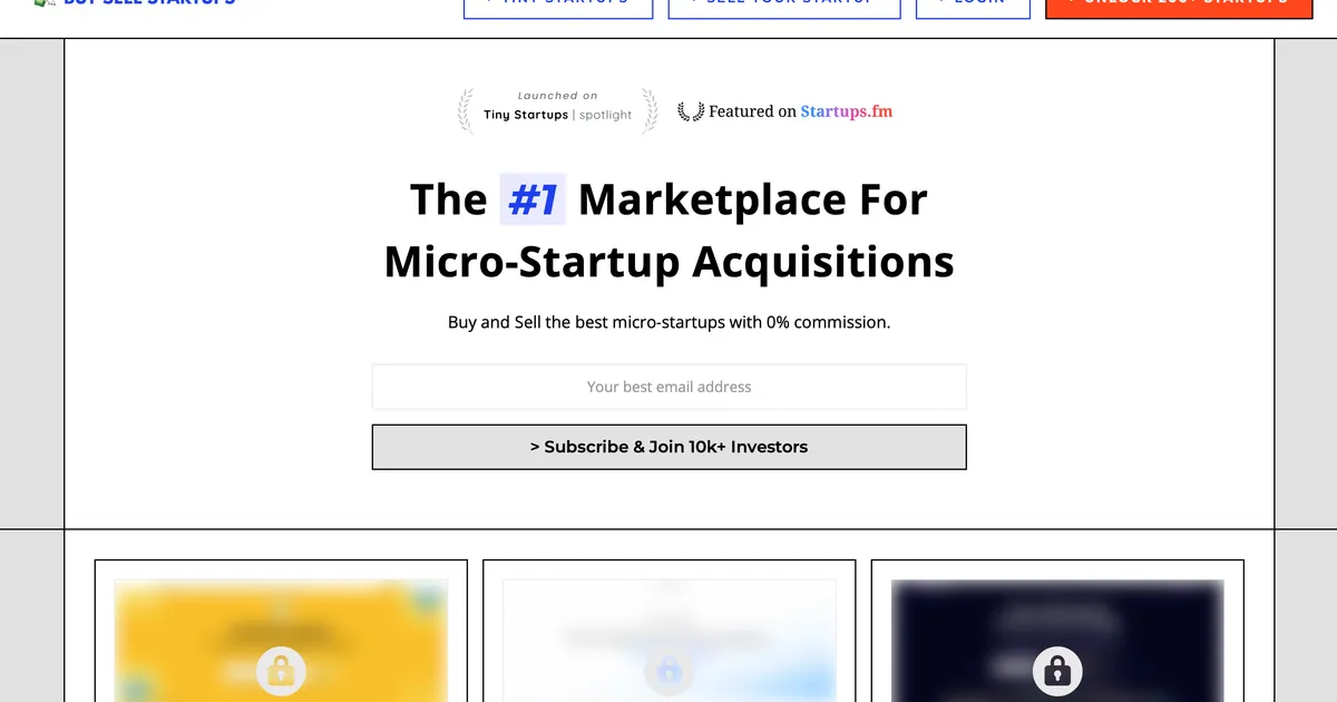 Buy Sell Startups image
