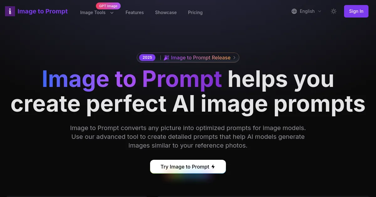 Image to Prompt image