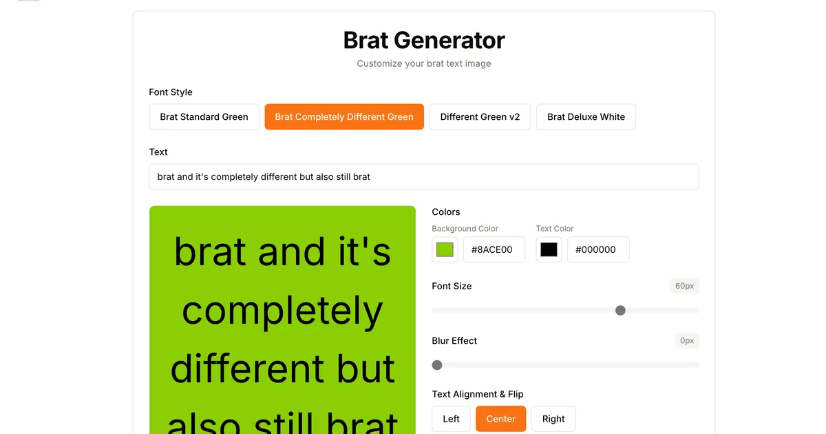 Brat Generator image