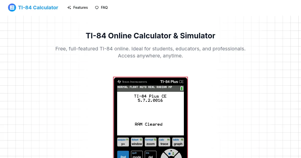 TI-84 Online image