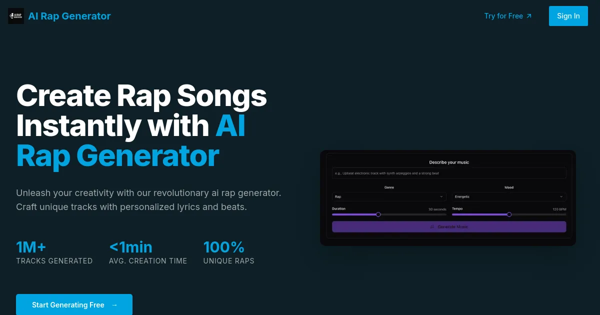 AI Rap Generator image