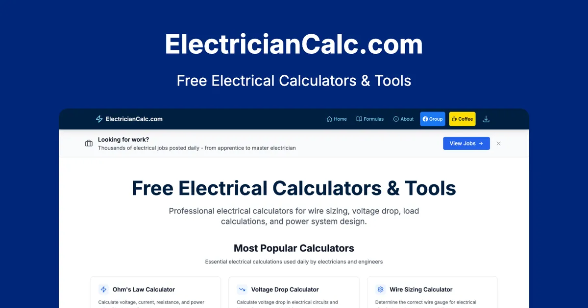 ElectricianCalc.com image