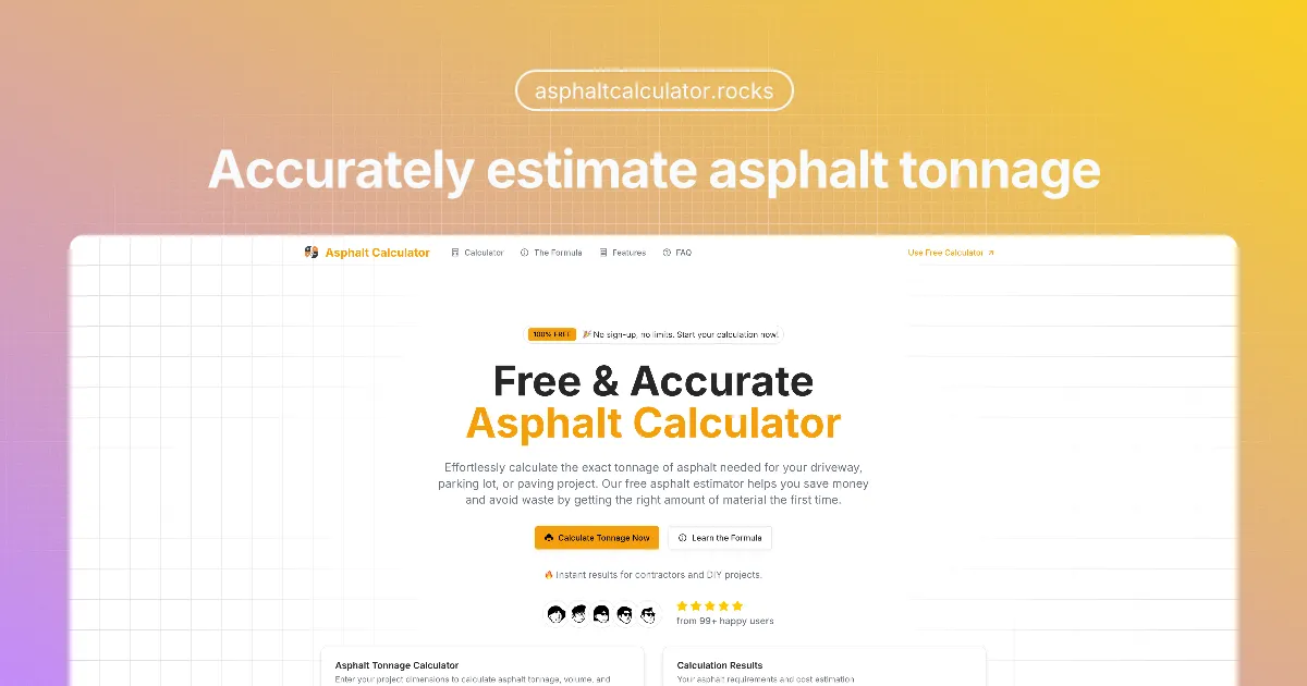Asphalt Calculator image