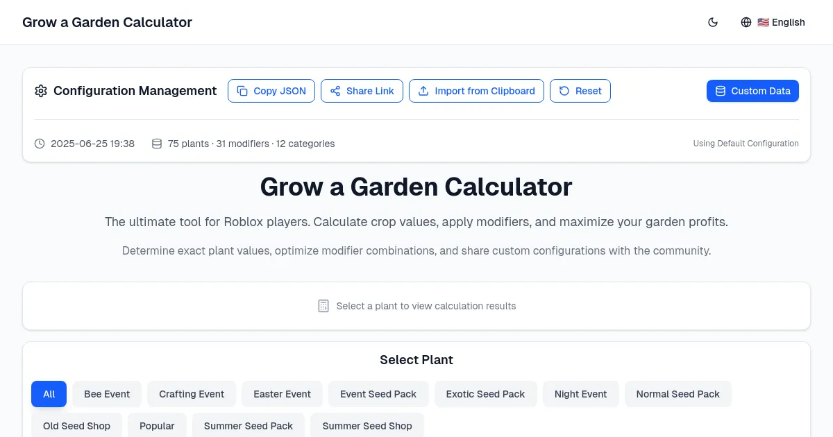 Grow a Garden Calc image