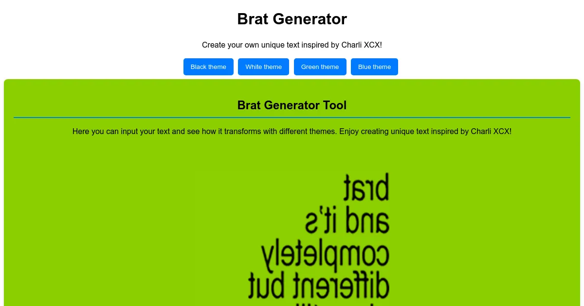 Brat Generator image