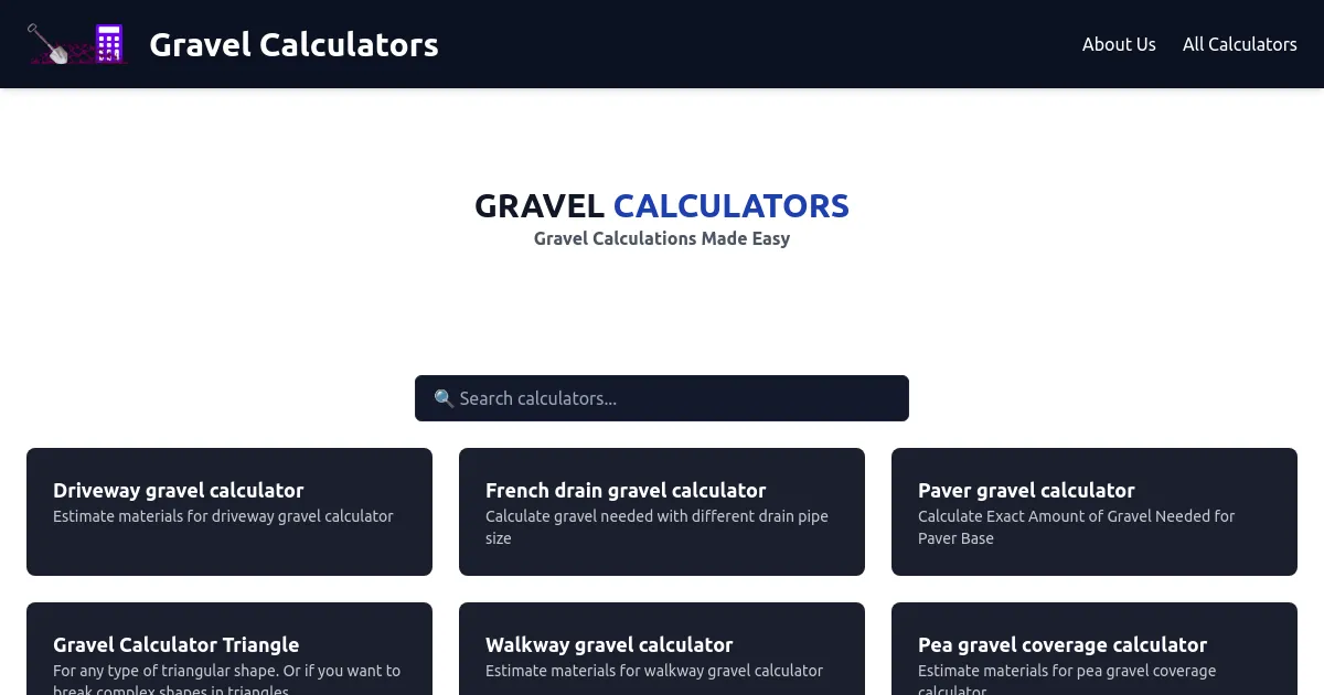 Gravel Calculators image