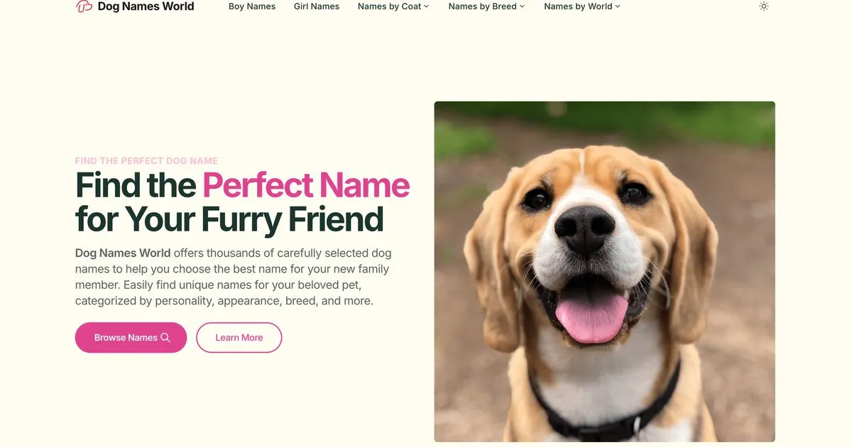 Dog Names World image