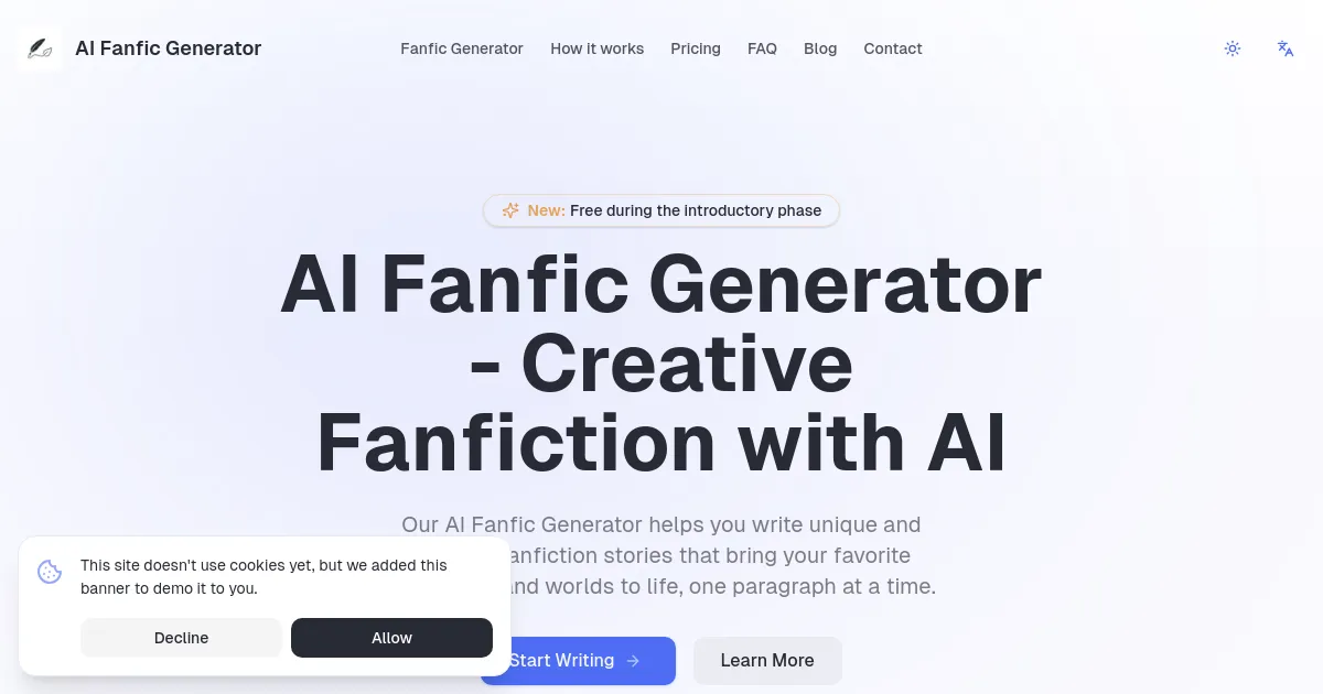 AI Fanfic Generator image