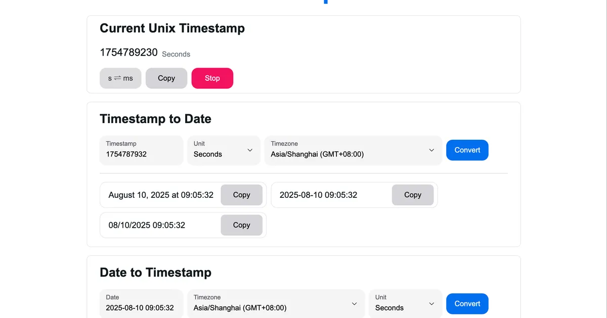 Unix Timestamp image