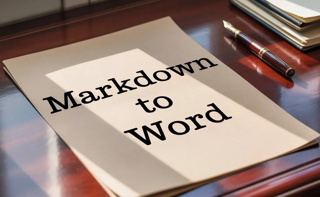 Markdown to Word image