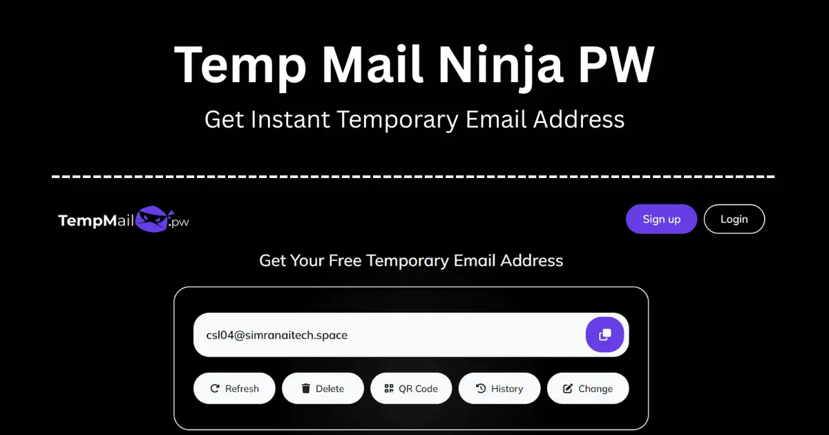 Temp Mail Ninja PW image