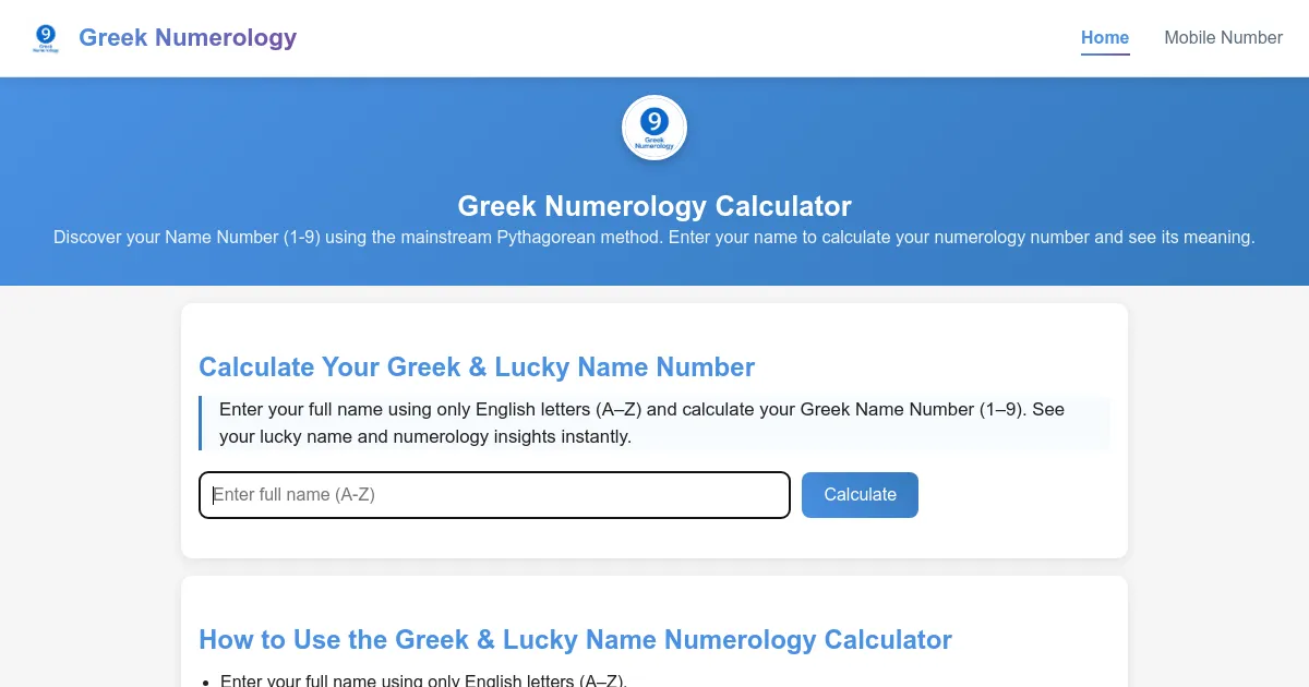 Greek Numerology image