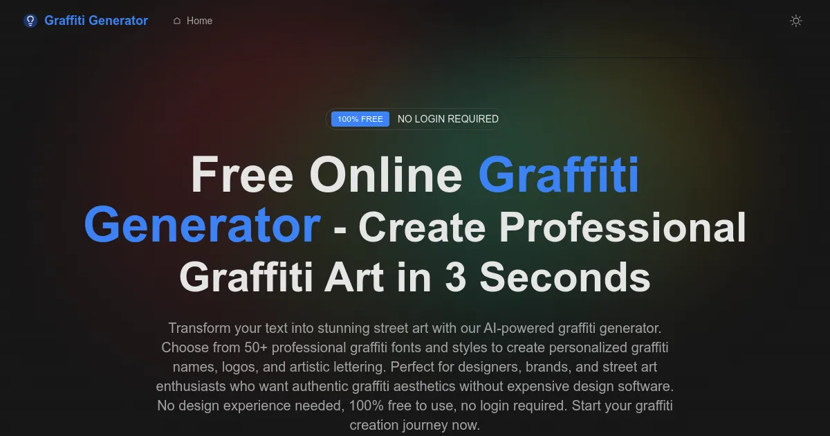 Graffiti Generator image