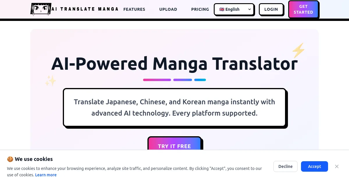 AI Translate Manga image