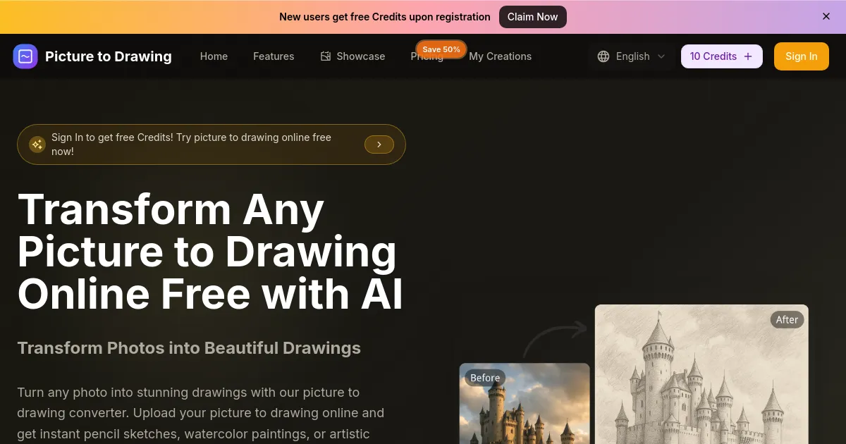 Picture to Drawing image