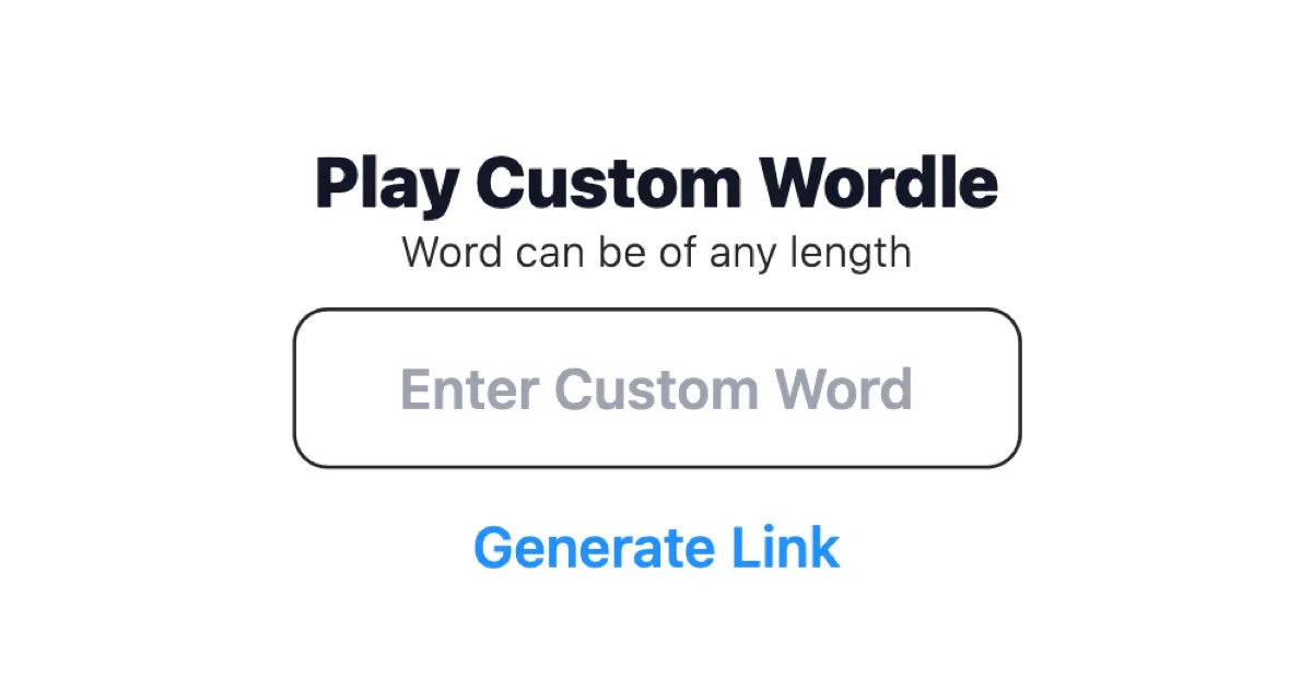 Custom Wordle image