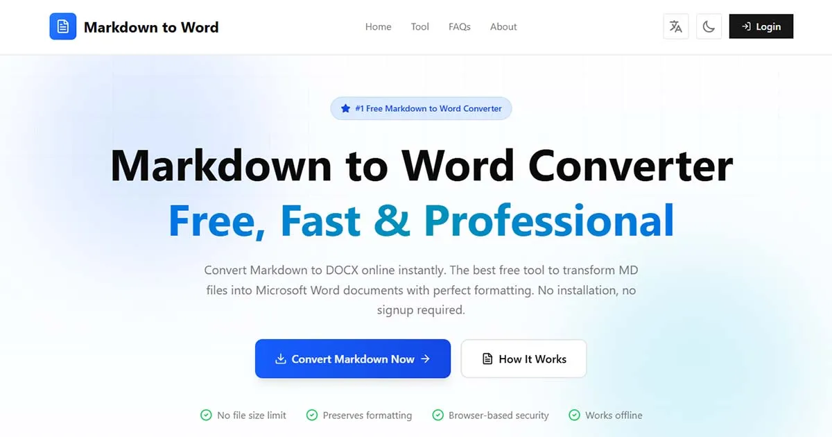 Markdown To Word image