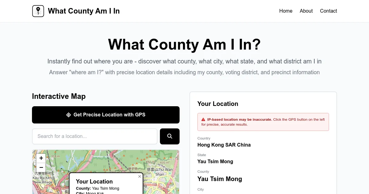 What County Am I In image