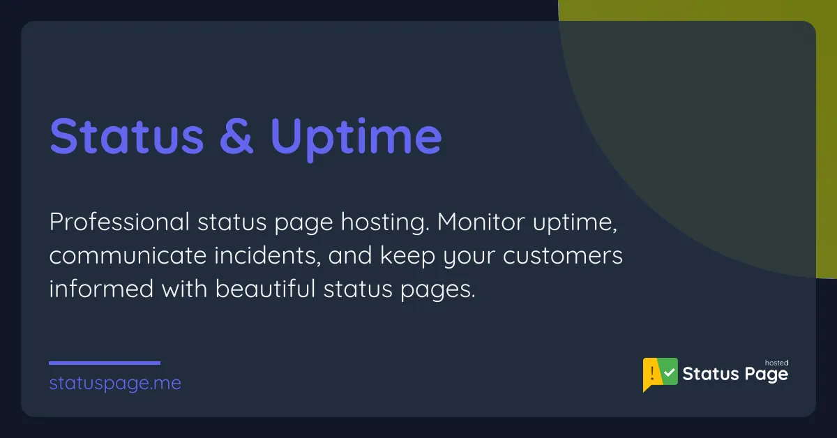 Hosted Status Page image