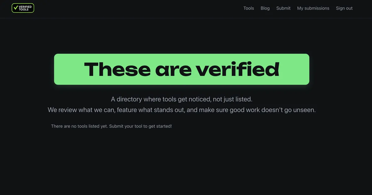 Verified Tools image