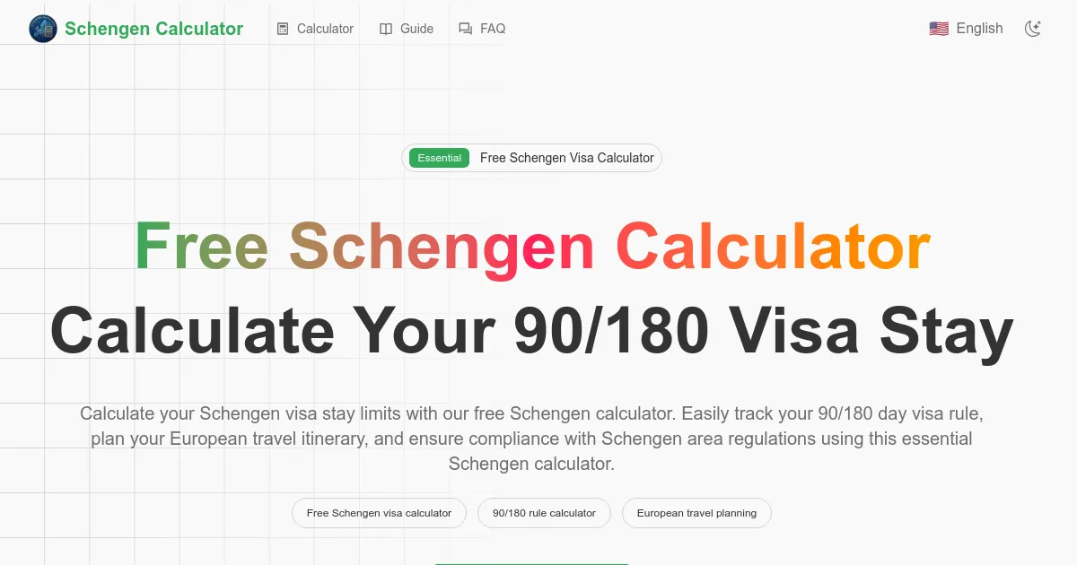 Schengen Calculator image
