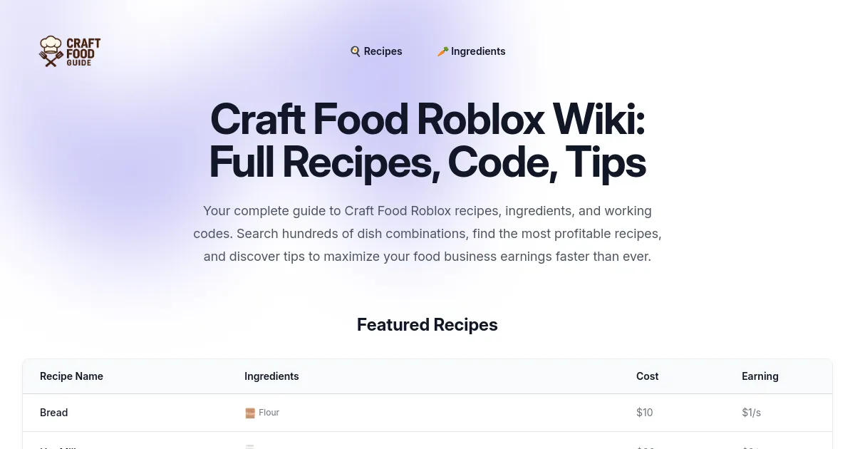 Craft Food Wiki image