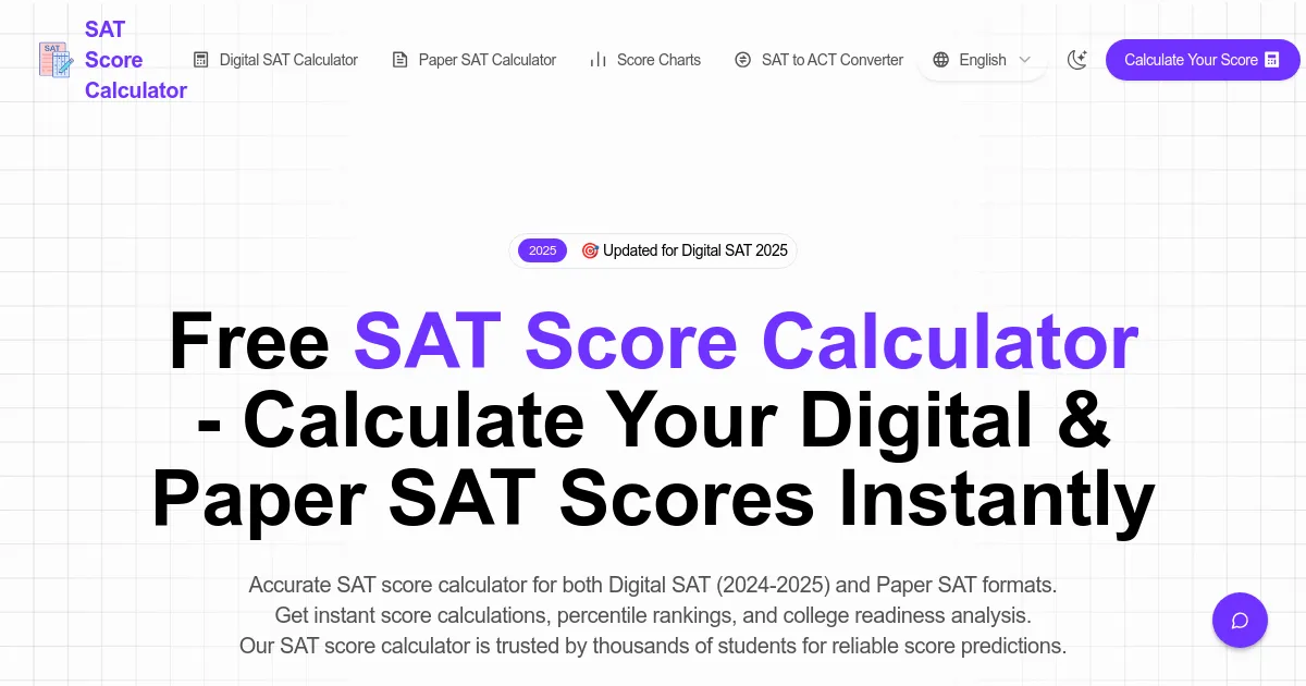 SAT Score Calculator image