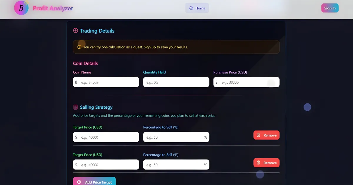 Profit Analyzer image