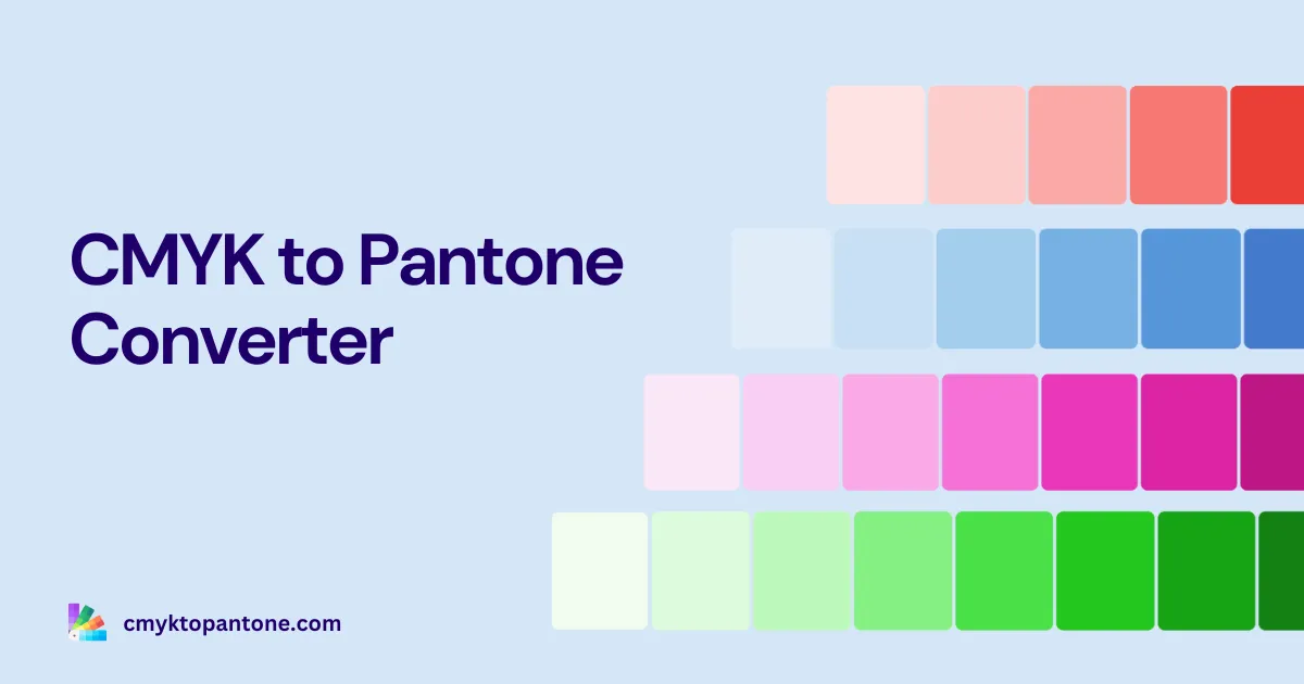 CMYK to Pantone image