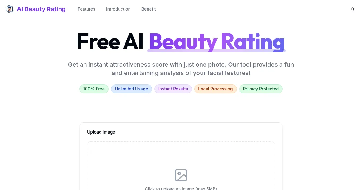 AI Beauty Rating image