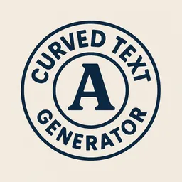 Curved Text logo